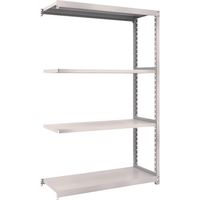 TRUSCO スチールラック M2型軽中量棚 1160X450XH2100 4段 連結 ネオグレー M2-7444B NG 1セット(1台)（直送品）