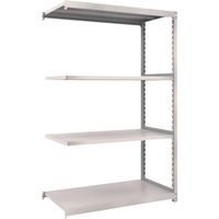 TRUSCO スチールラック M2型軽中量棚 1160X600XH2100 4段 連結 ネオグレー M2-7464B NG 1セット(1台)（直送品）