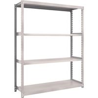 TRUSCO スチールラック M2型軽中量棚 1460X450XH2100 4段 単体 ネオグレー M2-7544 NG 1セット(1台)（直送品）