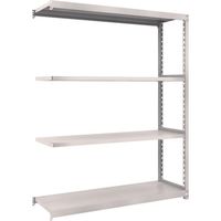 TRUSCO スチールラック M2型軽中量棚 1460X450XH2100 4段 連結 ネオグレー M2-7544B NG 1セット(1台)（直送品）