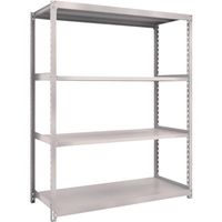 TRUSCO スチールラック M2型軽中量棚 1460X600XH2100 4段 単体 ネオグレー M2-7564 NG 1セット(1台)（直送品）