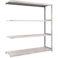 TRUSCO スチールラック M2型軽中量棚 1760X450XH2100 4段 連結 ネオグレー M2-7644B NG 1セット(1台)（直送品）