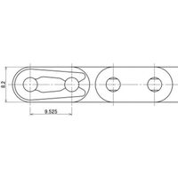 椿本チエイン RSローラーチェーン BS/DIN規格 RF06B-1-RP-U 1本 322-2627（直送品）