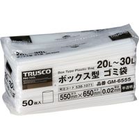 トラスコ中山 TRUSCO ボックス型 ゴミ袋 20~30L 650X550X0.02 半透明 50枚入 GM-6555 1袋(50枚)（直送品）