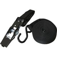 トラスコ中山 TRUSCO 簡易結束ベルト 25mmX5m ダブルフックタイプ 青(ラチェット機能あり) TSB-255F-B 1本（直送品）