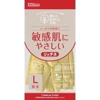 ダンロップホームプロダクツ ダンロップ 脱タンパク天然ゴム リッチネ厚手 Lグリーン 9702 1双 597-0444（直送品）