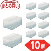 TRUSCO 【まとめ買い】オリコン 薄型折りたたみコンテナスケルコン 30Lロックフタ付 10個 TSK-C30B-TM-10P（直送品）