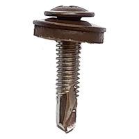 山喜産業 クイックビス 薄板用 ステンレス 1PW つや消し新茶 4×19mm 薄鋼板締付用 1箱（400本入）（直送品）