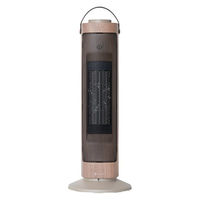 ライフオンプロダクツ タワー型セラミックファンヒーター&ファンー グレージュウッド LCAWA006-GW 1台