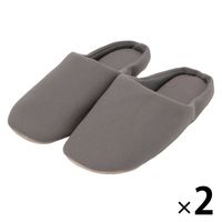 帆布スリッパ ダークグレー L（25～27cm） 1セット（1足×2） LAKOLE/ラコレ