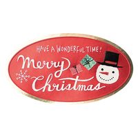 ヘッズ クリスマスミントブルーギフトシール