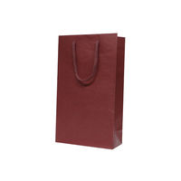 ハピラ 手提紙袋 スリム ワイン2本用 エンジ 1セット（50枚：10枚入×5袋） TES10SE