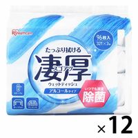 アルコール 凄厚 ウェットティッシュ 1セット（1パック（32枚入×3個）×12）アイリスオーヤマ