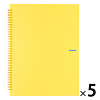 プラス イトオシ ツインリング型ファイル A4 1ポケットタイプ イエロー 91812 1セット(1冊×5)