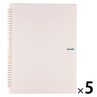 プラス イトオシ ツインリング型ファイル A4 1ポケットタイプ オフホワイト 91819 1セット（1冊×5）