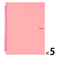 プラス イトオシ ツインリング型ファイル A4 9ポケットタイプ ピンク 91835 1セット(1冊×5)