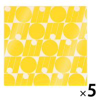 プラス イトオシ うちわケース PP製 片面不透明 ポケット付 イエロー 91472 1セット(1枚×5)