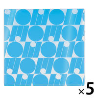 プラス イトオシ うちわケース PP製 片面不透明 ポケット付 スカイブルー 91477 1セット(1枚×5)