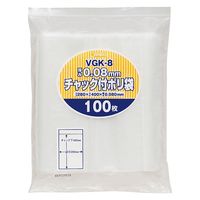 ジャパックス チャック付ポリ袋厚口 VGD-8 透明 厚み0.08mm