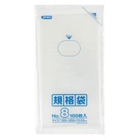 【ポリ袋】ジャパックス LD規格袋 No.8 0.03mm 透明 1袋（100枚入）