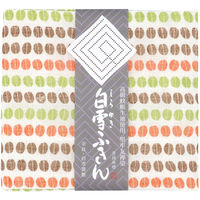 白雪 友禅ふきん 吸水性がよく すぐ乾く 友禅染め かや織りふきん 台拭き 食器拭き COFFEE BEANS ブラジルオレンジ 1枚