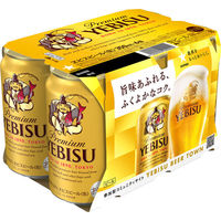 ビール　缶ビール　エビスビール　350ml　1パック(6本入)　プレミアムビール　サッポロビール（わけあり品）
