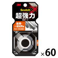 金属・一般材料用 超強力両面テープ KKD-19R 幅19mm×長さ1.5m スコッチ 3Mジャパン 1箱（60巻入）