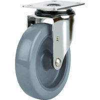 プレート式ステンレスキャスター（ウレタン車・ステンレス金具） 自在 _1