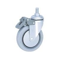 SAMSONG メディカル機器キャスター 自在SP付 ねじ込み式 エラストマー 100mm TP8440-25-MIR-TG-SWB 1個（直送品）