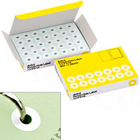 【旧品】アスクル パンチラベル 白 樹脂製 穴径6mm 5箱（14000片入） オリジナル