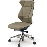 【設置込】イトーキ フリップフラップチェア PVC 革シボ 肘無し ランバー付 ウレタンキャスター ハイ ハンガー無 イエロー×黒×銀 1脚（直送品）