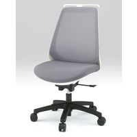 【設置込】イトーキ ノナチェア 肘無し ハンガー付き ベースカラー ホワイト ウレタンキャスター ライトグレー　 1脚（直送品）