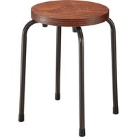 【軒先渡し】桜屋工業 CHERRY RESTAREA スツール C-703 ブラック×ブラウン 1台（直送品）