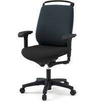 【設置込】イトーキ トルテRチェア 再生布張 ハイバック アジャスタブル肘付 ハンガー付 ナイロンキャスター オフブラック×ブラック×ブラック 1脚（直送品）