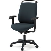 【設置込】イトーキ トルテRチェア 再生布張 ハイバック アジャスタブル肘付 ハンガー付 ナイロンキャスター オフブラック×ブラック 1脚（直送品）