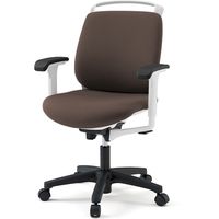 【設置込】イトーキ トルテRチェア 再生布張 ローバック アジャスタブル肘付 ハンガー付 ウレタンキャスター ×ホワイト 1脚（直送品）