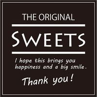【ケース販売】HEIKO ギフトシール Sweets スクエアブラック 007062310 1ケース(90片×10束 計900片)（直送品）