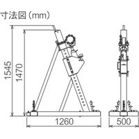 １０ｔケーブルジャッキ　本体スタンド２脚 ISK-DJ10T 1個 育良精機（直送品）