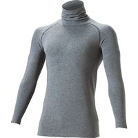 HOOH オーバーネックホットインナー 488-47 杢グレー L 村上被服 1セット（2着入）（直送品）