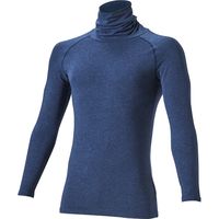 HOOH オーバーネックホットインナー 488-94 杢ネイビー L 村上被服 1セット（2着入）（直送品）