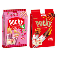 【LOHACO限定】江崎グリコ ポッキー大袋2種セット（チョコレート・いちご 各1袋）　チョコレート　お菓子