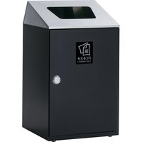 【軒先渡し】テラモト ニートＳＴＦ 屋内用ゴミ箱 ステンレス もえるゴミ用 67L アーバングレー DS1665118 1台（直送品）