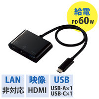 ドッキングステーション USBハブ タイプC PD対応 HDMI 黒 DST-C13BK エレコム 1個