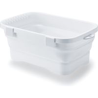 折りたたみ洗い桶　キッチンソフトタブ　6.6Ｌ　ホワイト I-569-3 1セット(2個) 伊勢藤（直送品）