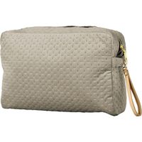 スパイス enrich ベロアラージスクエアポーチ ストラップ付き ステッチ ライトグレー SCLK2933GY 1個（直送品）