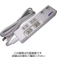因幡電機産業 USB充電ポート付タップ JUT222S 1セット(2本)（直送品）