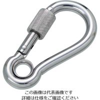 水本機械製作所 水本 ステンレス 環付スナップフックNA型(リング付) 線径4mm 長さ45mm(1個入) B-2791 1個（直送品）