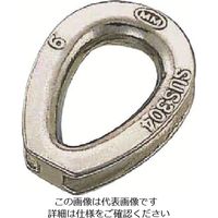 水本機械製作所 水本 ステンレス シンブル 使用ロープ径8mm B-414 1個 849-1017（直送品）