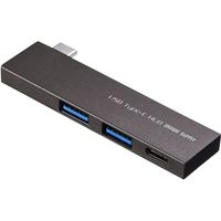 サンワサプライ USB Type-C 3ポートスリムハブ USB-3TCH22S 1個（直送品）