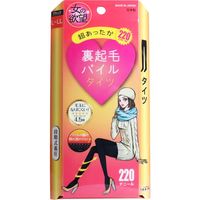 トレイン 女の欲望 裏起毛パイルタイツ 220デニール ブラック L-LLサイズ 1枚入×4セット（直送品）